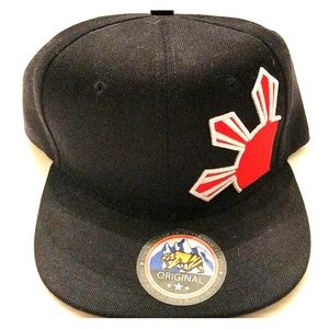 Original brand snapback hat with red starburst